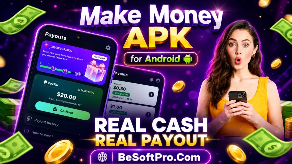Make your free time more productive using the Make Money APK app on your Android phone.