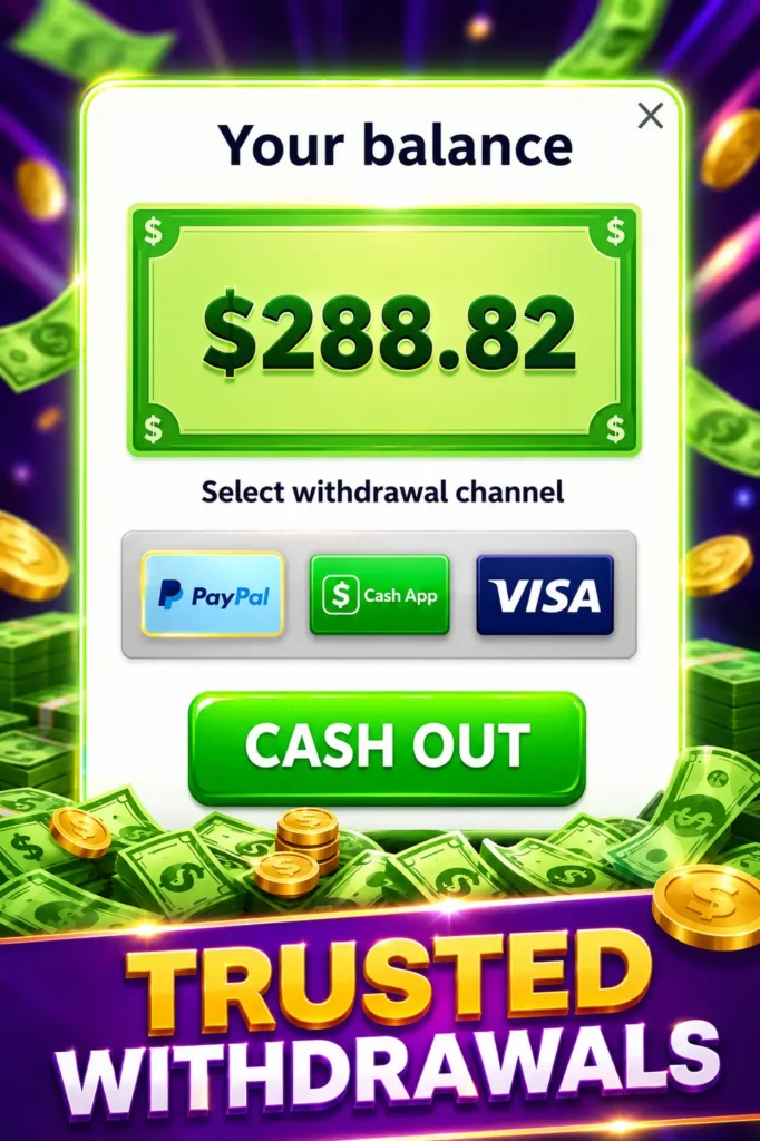 Make Money APK for Android provides several withdrawal options for its users to get their rewards and cash.