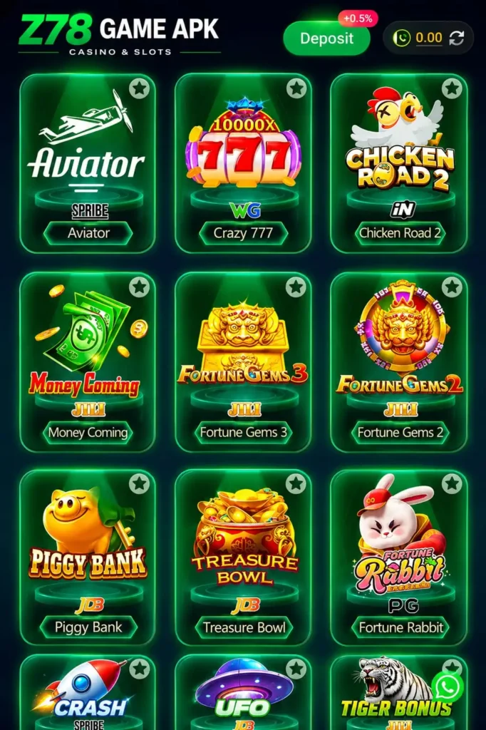 Z78 Game Mobile Gaming  & Earning App