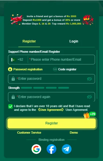 The registration and login process on K666 Game 2020 is simple and easy-to-understand.