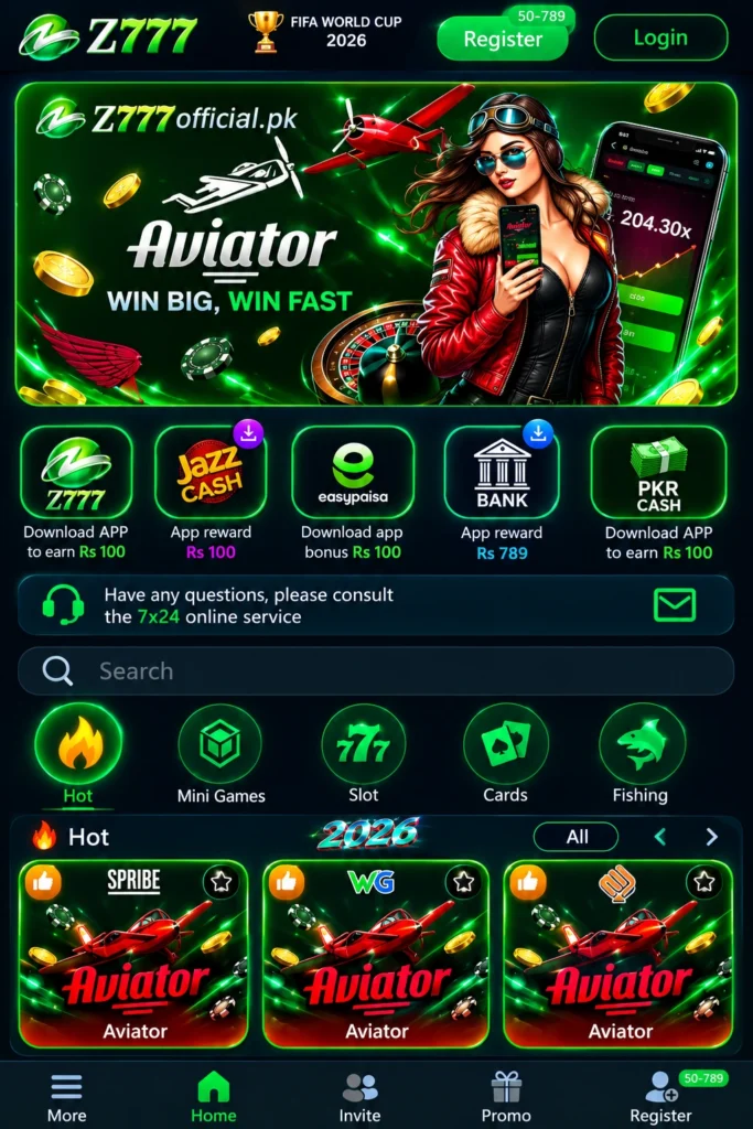 The latest version of the Z777 deposit and withdrawal process is simple and easy to do, as it provides JazzCash, EasyPaisa, and Bank Transfer options