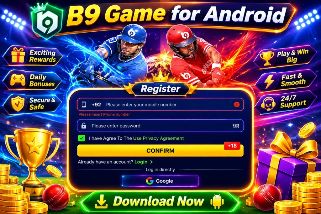 The registration and installation process of the B9 Game APK is easy and simple to understand.