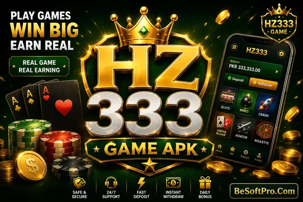 HZ333 Game APK free Download 2026 is an online earning game that offers several features.