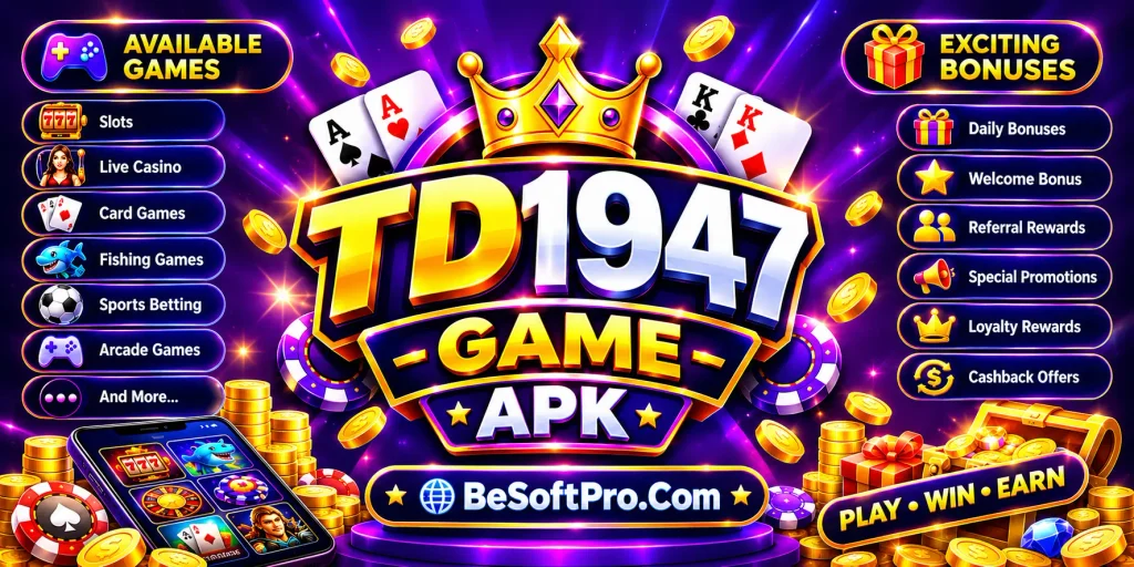 TD1947 Game APK is a new Android earning game APK that offers various mini-games, promotions, bonuses, rewards, and an easy platform for its users to enjoy and earn.