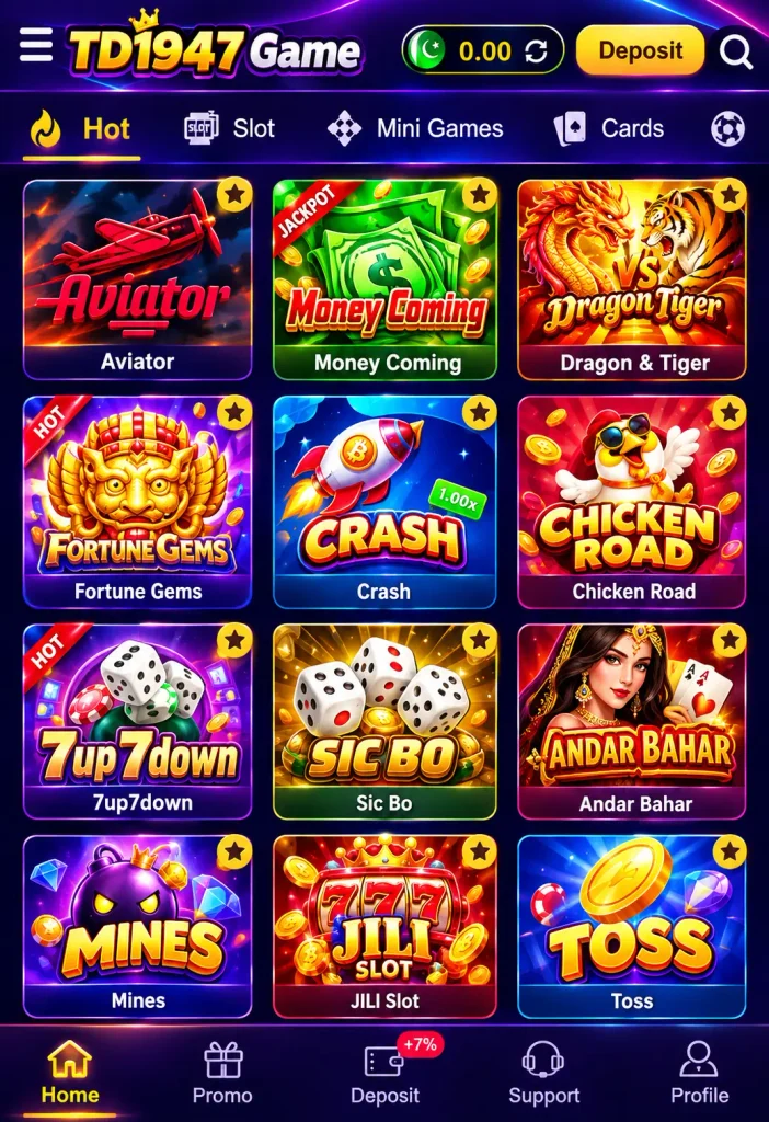 TD1947 Game APK for Android is one of the best Android earning games in Pakistan to enjoy and earn real cash.